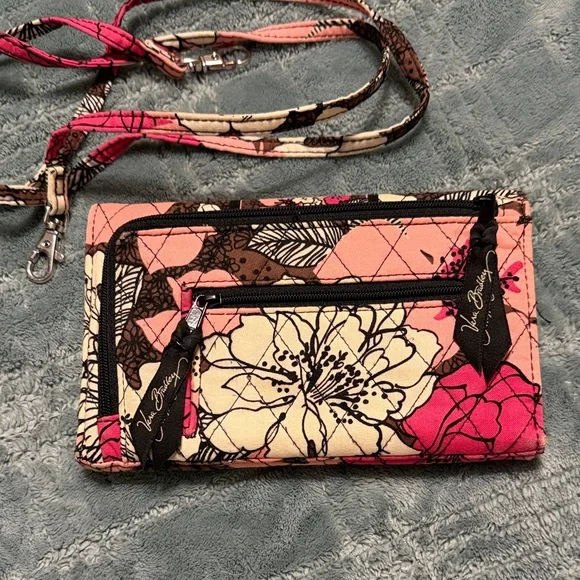 Vera Bradley Pink and Brown Floral Crossbody Bag - Picture 3 of 5